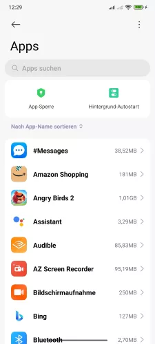 Xiaomi Android 15 - HyperOS 2 App wählen