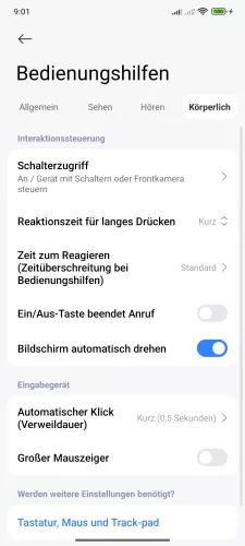 Xiaomi Android 15 - HyperOS 2 Bildschirm automatisch drehen