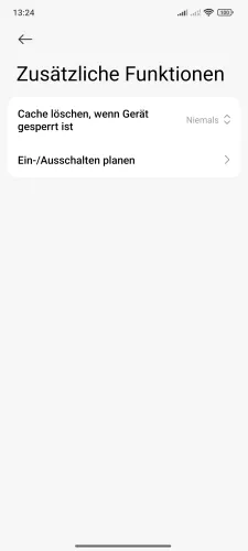 Xiaomi Android 15 - HyperOS 2 Cache löschen, wenn Gerät gesperrt ist