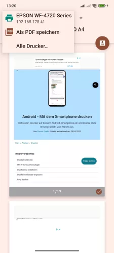 Xiaomi Android 15 - HyperOS 2 Drucker wählen Xiaomi Android 15 - HyperOS 2 Drucker wählen