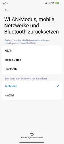 Xiaomi Android 15 - HyperOS 2 Einstellungen zurücksetzen