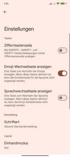 Xiaomi Android 15 - HyperOS 2 Emoji-Wechseltaste anzeigen