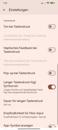 Xiaomi Android 15 - HyperOS 2 Langer Tastendruck fügt Symbol ein