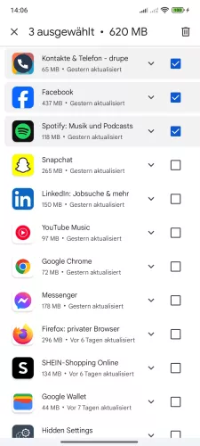 Xiaomi Android 15 - HyperOS 2 Löschen Xiaomi Android 15 - HyperOS 2 Löschen