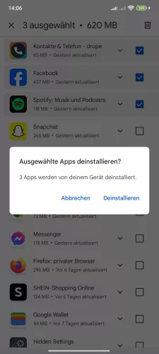 Xiaomi Android 15 - HyperOS 2 Mehrere Apps gleichzeitig deinstallieren Xiaomi Android 15 - HyperOS 2 Mehrere Apps gleichzeitig deinstallieren