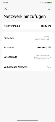 Xiaomi Android 15 - HyperOS 2 SSID speichern