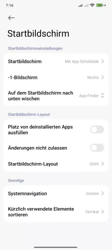 Xiaomi Android 15 - HyperOS 2 Startbildschirm-Layout Xiaomi Android 15 - HyperOS 2 Startbildschirm-Layout