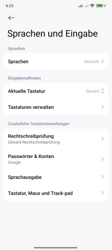 Xiaomi Android 15 - HyperOS 2 Tastaturen verwalten