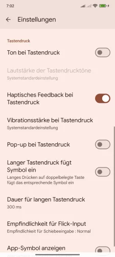 Xiaomi Android 15 - HyperOS 2 Vibration bei Tastendruck Xiaomi Android 15 - HyperOS 2 Vibration bei Tastendruck