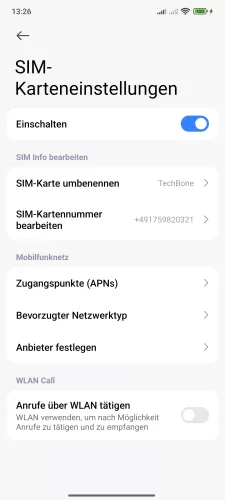 Xiaomi Android 15 - HyperOS 2 Zugangspunkte (APNs)