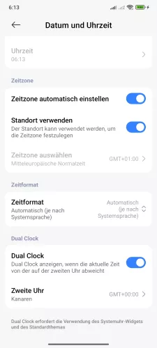 Xiaomi Android 15 - HyperOS 2 Zweite Uhr für Doppeluhr wählen Xiaomi Android 15 - HyperOS 2 Zweite Uhr für Doppeluhr wählen