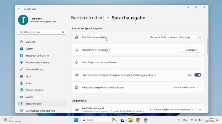 Windows 11 Windows 11 Eine Stimme auswählen Windows 11 Windows 11 Eine Stimme auswählen