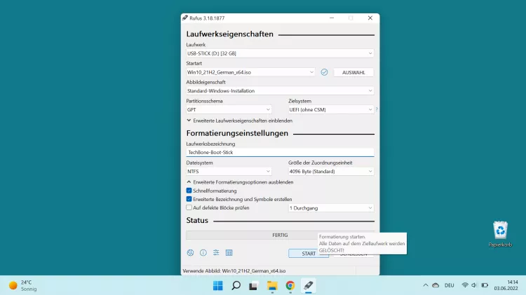 Windows 11 Windows 11 Formatierung starten Windows 11 Windows 11 Formatierung starten