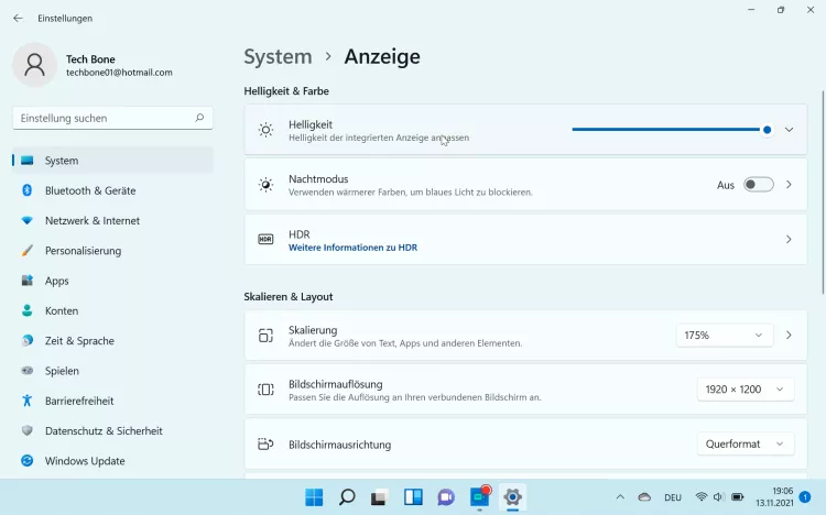 Windows 11 Windows 11 Helligkeit antippen Windows 11 Windows 11 Helligkeit antippen