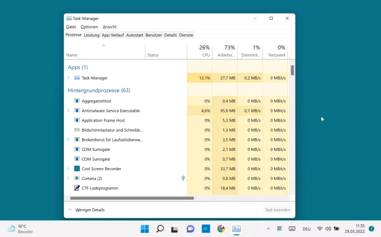 Windows 11 Windows 11 Im Taskmanager auf Datei klicken Windows 11 Windows 11 Im Taskmanager auf Datei klicken