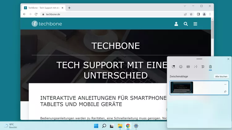 Windows 11 Windows 11 Screenshots in der Zwischenablage speichern