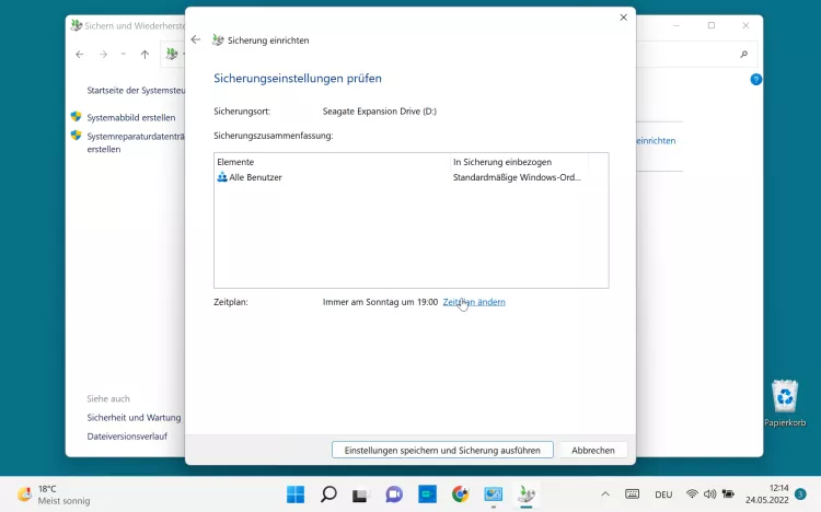 Windows 11 Windows 11 Zeitplan ändern (optional) Windows 11 Windows 11 Zeitplan ändern (optional)