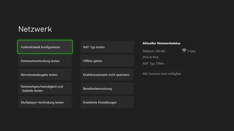 Xbox Xbox Funknetzwerk konfigurieren Xbox Xbox Funknetzwerk konfigurieren