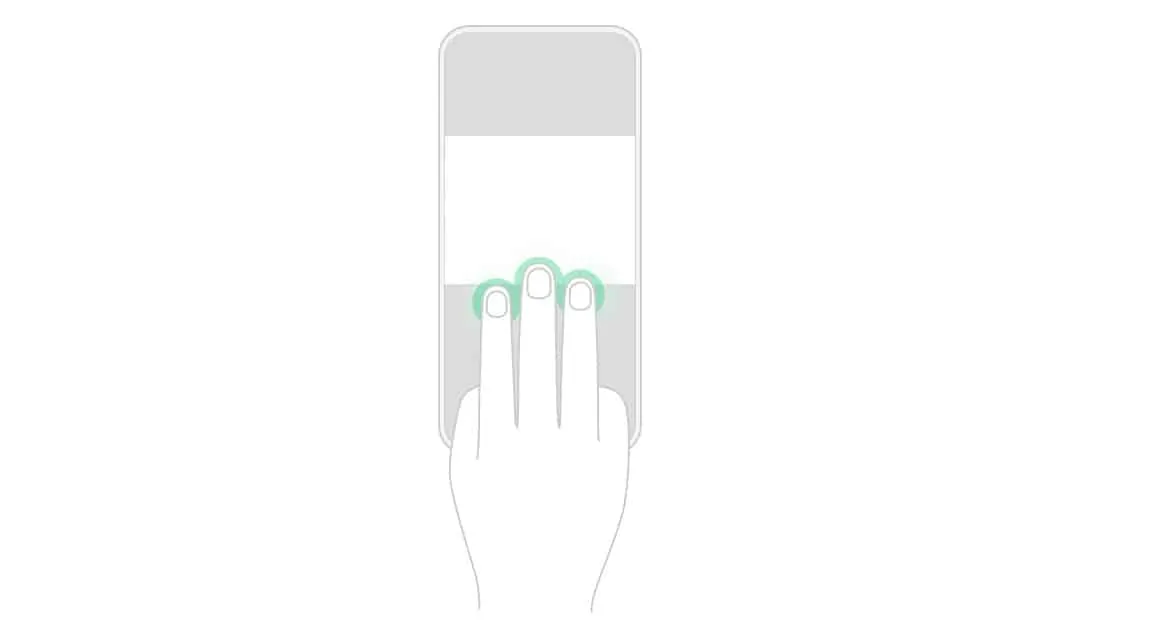 Einen Screenshot mittels Geste auf einem Oppo-Smartphone erstellen