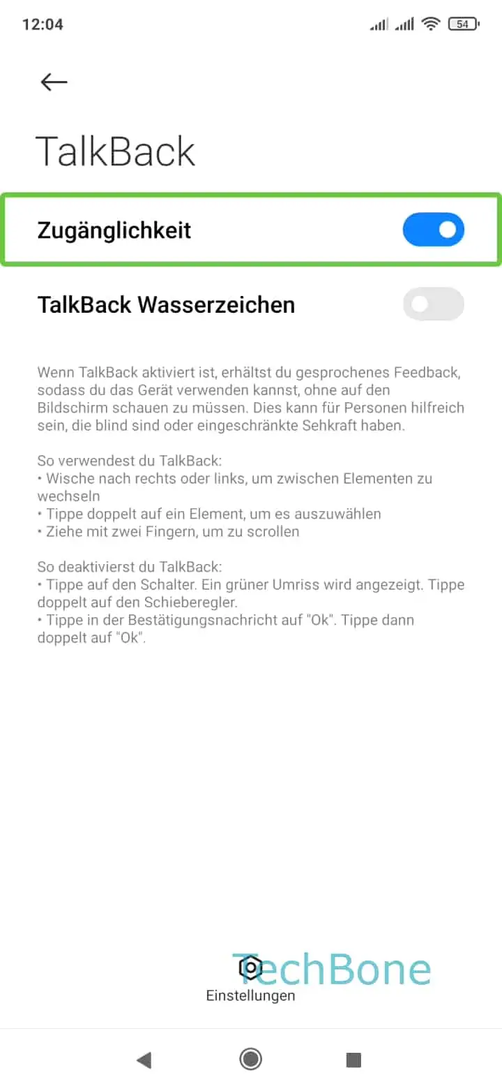 Talkback Ausschalten Xiaomi Redmi Note 8t Techbone