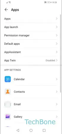 Gentle notifications for an app -  Tap on  Apps  