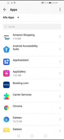 Schritt 4: Wähle die gewünschte App App-Cache löschen - Wähle die gewünschte App