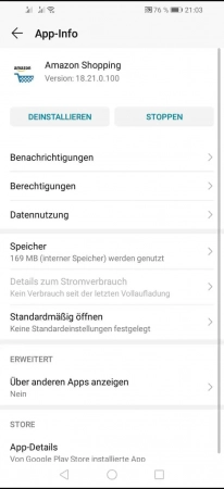Über anderen Apps anzeigen -  Tippe auf  Über anderen Apps anzeigen  