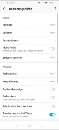Schritt 4: Tippe auf Vergrößerung Bildschirm vergrößern/zoomen - Tippe auf Vergrößerung