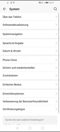 Schritt 3: Tippe auf Softwareaktualisierung Softwareupdate prüfen/installieren - Tippe auf Softwareaktualisierung