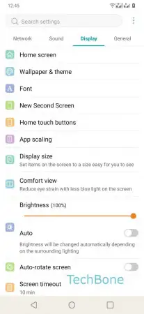 Hide Camera Notch -  Tap on  New Second Screen  