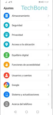 Paso 2: Presiona Sistema y actualizaciones Sonido al pulsar tecla - Presiona Sistema y actualizaciones