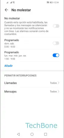Paso 4: Presiona Llamadas Permitir llamadas - Presiona Llamadas