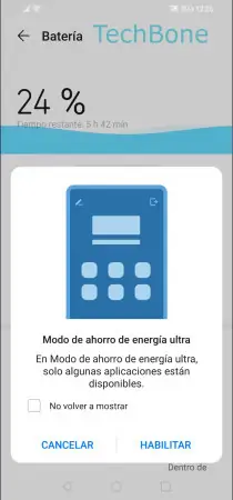 Paso 4: Presiona Habilitar Modo de ahorro de energía ultra - Presiona Habilitar