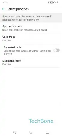 Allow calls -  Tap on  Calls from  