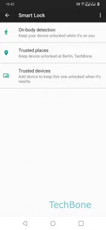 Trusted devices -  Tap on  Trusted devices  