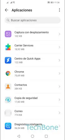 Paso 4: Selecciona una aplicación Uso de datos de aplicaciones individuales - Selecciona una aplicación