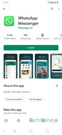 Install an App -  Tap on  Install  