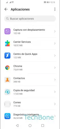 Paso 4: Selecciona una aplicación Activar/desactivar notificaciones de aplicaciones individuales - Selecciona una aplicación