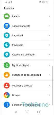 Paso 2: Presiona Funciones de accesibilidad Función al levantar el dispositivo - Presiona Funciones de accesibilidad