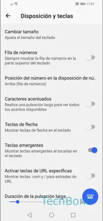 Paso 6: Presiona Posición del número en la disposición de números Posición de números (Fila de números / Teclado numérico) - Presiona Posición del número en la disposición de números