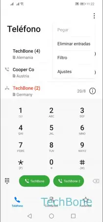 Paso 3: Abre los Ajustes Agregar contacto a la marcación rápida - Abre los Ajustes
