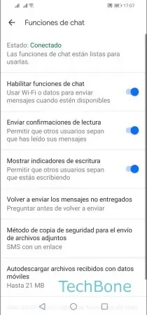 Paso 6: Activa o desactiva Enviar confirmaciones de lectura Enviar confirmaciones de lectura - Activa o desactiva Enviar confirmaciones de lectura