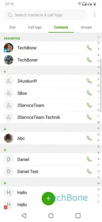 Edit Contact Group -  Tap on  Groups  