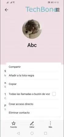 Paso 4: Presiona Compartir Compartir contactos - Presiona Compartir