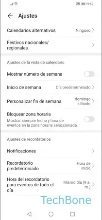 Paso 4: Presiona Recordatorio predeterminado Hora de recordatorio predeterminada - Presiona Recordatorio predeterminado