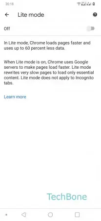 Lite mode -  Enable or Disable  Lite mode  