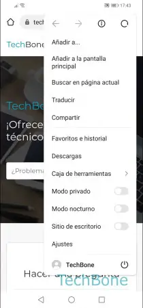 Paso 3: Presiona Añadir a la pantalla principal Agregar un marcador a la pantalla de inicio - Presiona Añadir a la pantalla principal