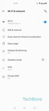 Add exception (data saving mode) -  Tap on  SIM & network  