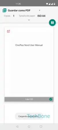 Paso 4: Abre el menú Imprimir archivo PDF - Abre el menú