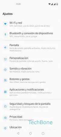 Paso 2: Presiona Pantalla Tamaño del contenido de la pantalla - Presiona Pantalla